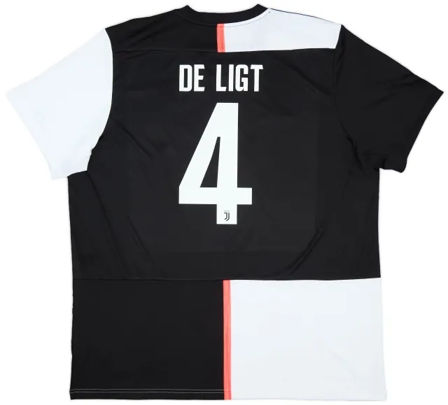 adidas 2019-20 Juventus Home Shirt De Ligt #4 - 9/10 - (XXL)