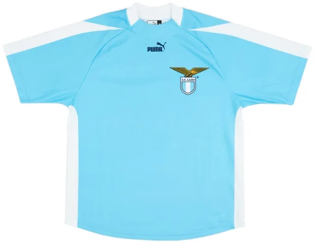 Puma 2003-04 Lazio 'Signed' Basic Home Shirt - 9/10 - (M)