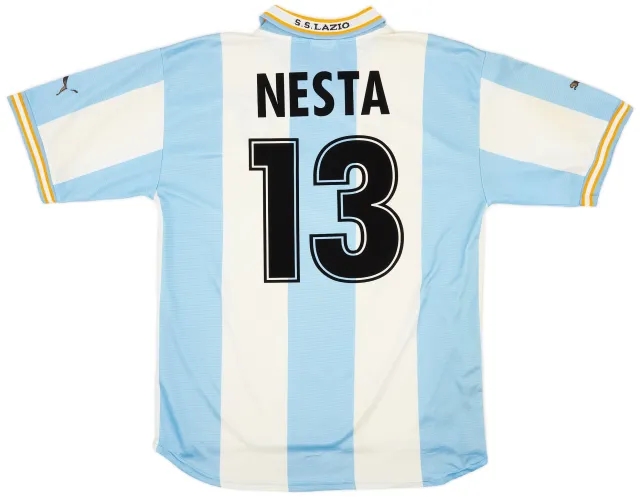 Puma 1999-00 Lazio European Home Shirt Nesta #13 - 6/10 - (XL)