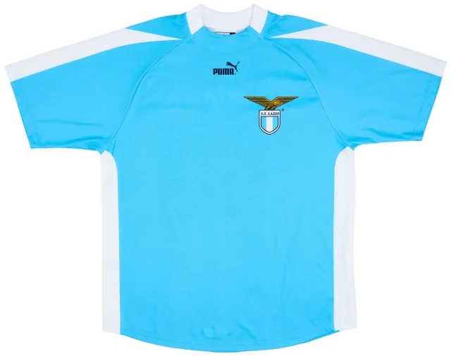 Puma 2003-04 Lazio 'Signed' Basic Home Shirt - 9/10 - (L)