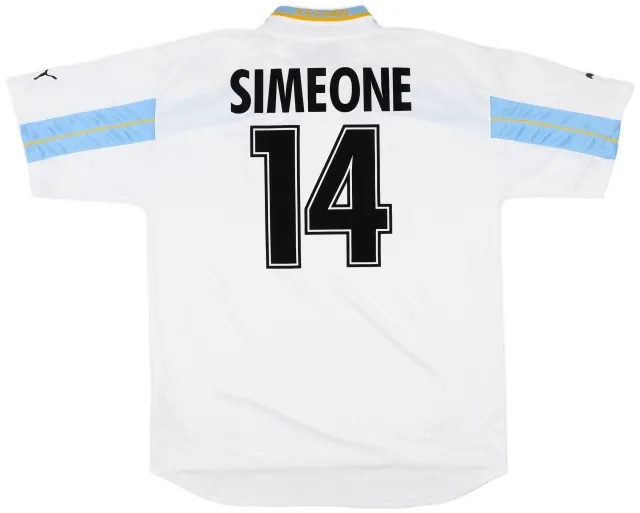 Puma 1999-00 Lazio Centenary Home Shirt Simeone #14 - 6/10 - (XXL)