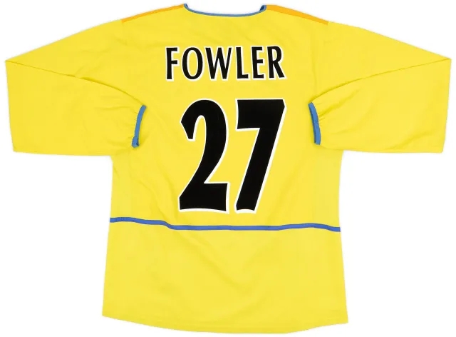 Nike 2002-03 Leeds United Away L/S Shirt Fowler #27 - 8/10 - (M)