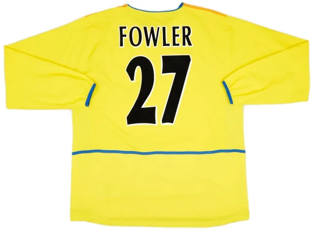 Nike 2002-03 Leeds United Away L/S Shirt Fowler #27 - 9/10 - (XL)
