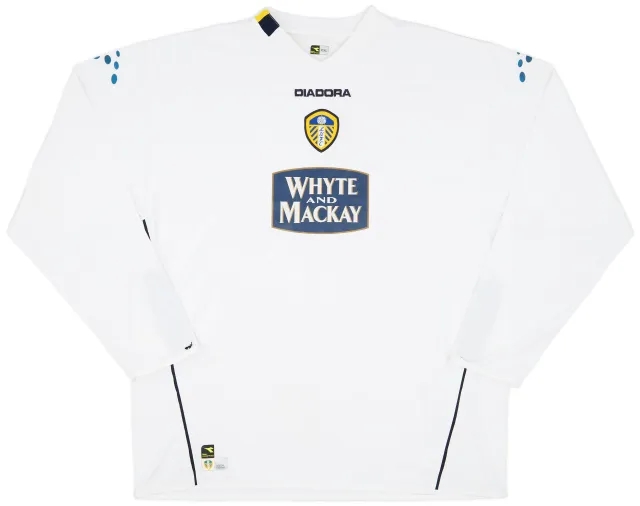 Diadora 2004-05 Leeds United Home L/S Shirt - 7/10 - (XXL)