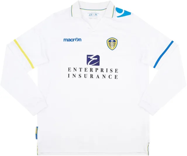 Macron 2011-12 Leeds United L/S Home Shirt - 8/10 - (XXL)
