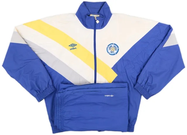 1990-91 Leeds United Umbro Tracksuit - 8/10 - (S)