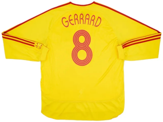 adidas 2006-07 Liverpool Away L/S Shirt Gerrard #8 - 8/10 - (XL)