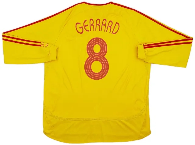adidas 2006-07 Liverpool Away L/S Shirt Gerrard #8 - 6/10 - (XXL)