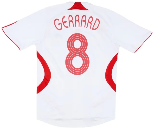adidas 2007-08 Liverpool Away Shirt Gerrard #8 - 6/10 - (S)