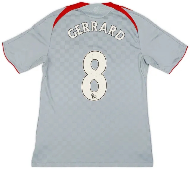 adidas 2008-09 Liverpool Away Shirt Gerrard #8 - 6/10 - (M)