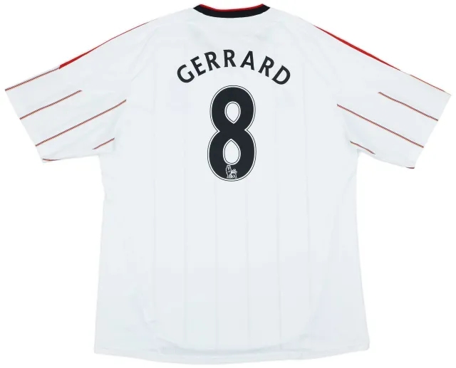 adidas 2010-11 Liverpool Away Shirt Gerrard #8 - 7/10 - (XXL)