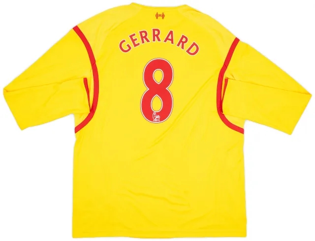 2014-15 Liverpool Away L/S Shirt Gerrard #8 - 9/10 - (XXL)