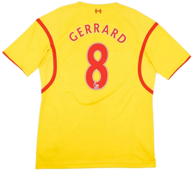 2014-15 Liverpool Away Shirt Gerrard #8 - 7/10 - (XL)