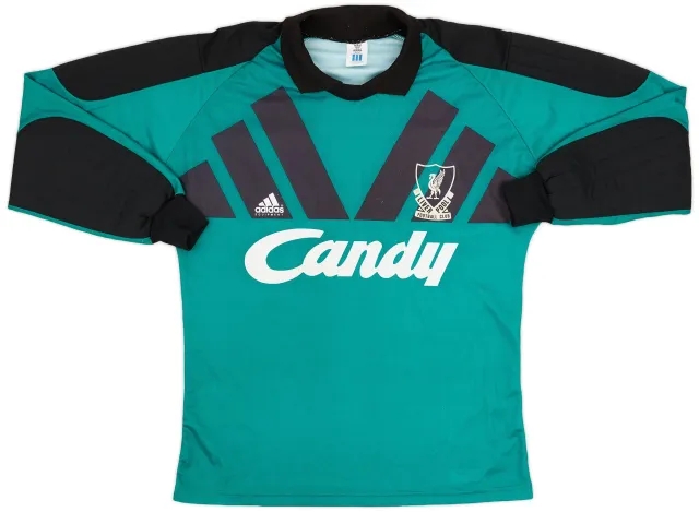 adidas 1991-92 Liverpool GK Shirt - 8/10 - (M)