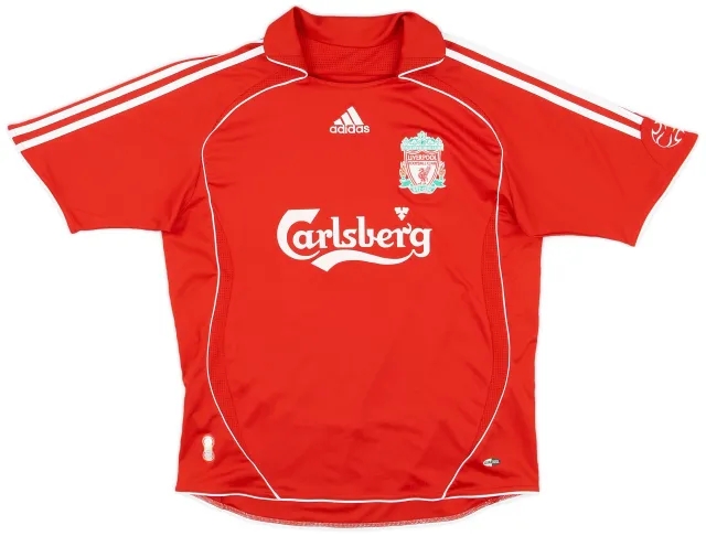 adidas 2006-08 Liverpool Home Shirt - 8/10 - (XL.Boys)