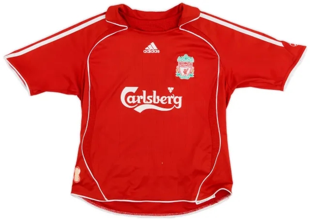 adidas 2006-08 Liverpool Home Shirt - 8/10 - (S.Boys)