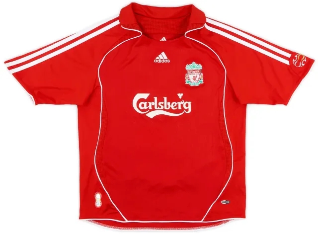 adidas 2006-08 Liverpool Home Shirt - 7/10 - (M.Boys)