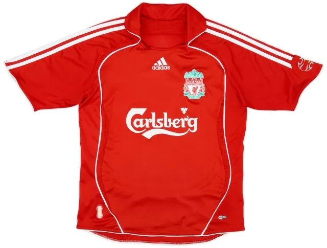 adidas 2006-08 Liverpool Home Shirt - 8/10 - (XL.Boys)