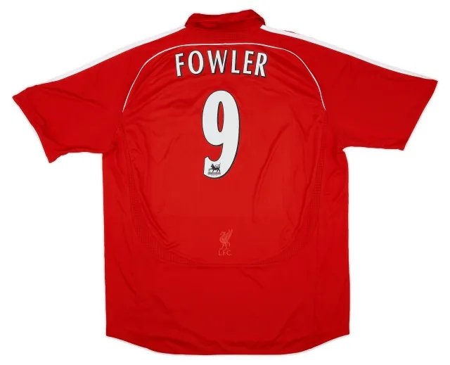 adidas 2006-08 Liverpool Home Shirt Fowler #9 - 6/10 - (XXL)