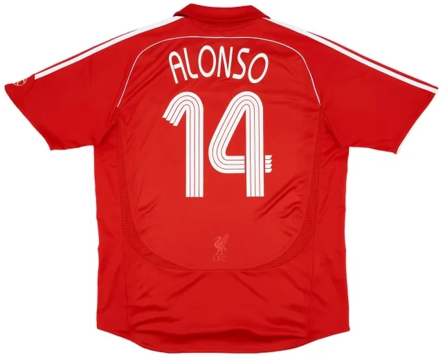 adidas 2006-08 Liverpool Home Shirt Alonso #14 - 5/10 - (XL)