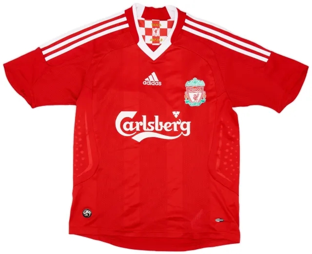 adidas 2008-10 Liverpool Home Shirt - 8/10 - (L.Boys)