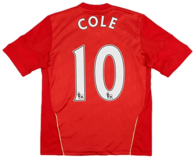 adidas 2010-12 Liverpool Home Shirt Cole #10 - 8/10 - (M.Boys)