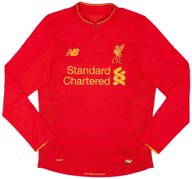 NewBalance 2016-17 Liverpool Home L/S Shirt - 5/10 - (S)