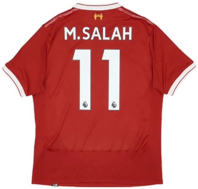 NewBalance 2017-18 Liverpool 125 Years Home Shirt Salah #11 - 6/10 - (S)