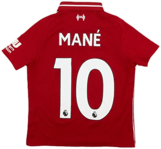 NewBalance 2018-19 Liverpool Home Shirt Mane #10 - 6/10 - (S.Boys)