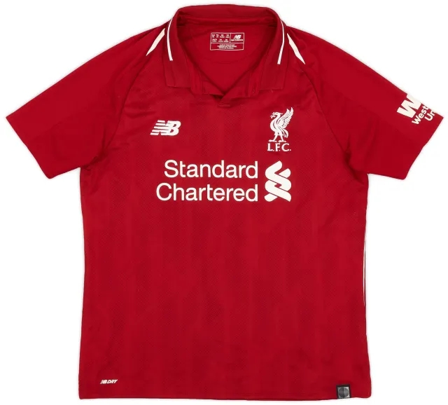 NewBalance 2018-19 Liverpool Home Shirt - 8/10 - (XL.Boys)