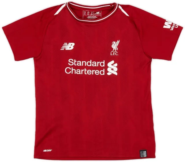 NewBalance 2018-19 Liverpool Home Shirt - 6/10 - (S.Boys)