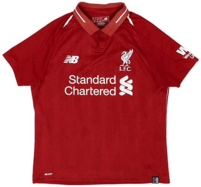 NewBalance 2018-19 Liverpool Home Shirt - 7/10 - (L.Boys)