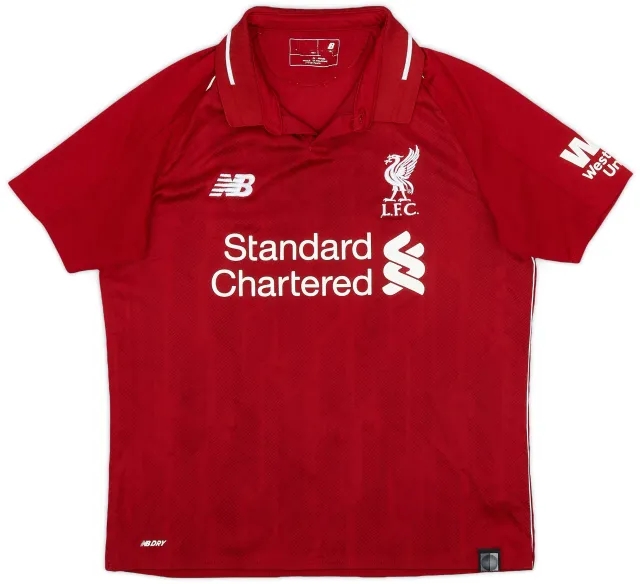 NewBalance 2018-19 Liverpool Home Shirt - 6/10 - (S.Boys)
