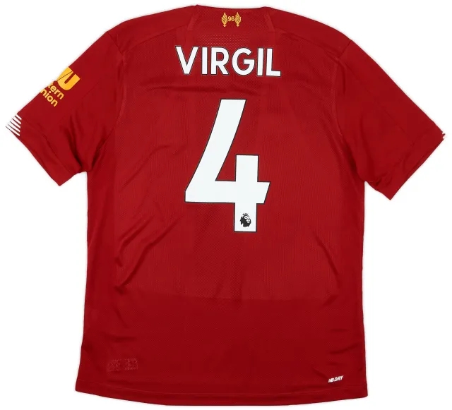 NewBalance 2019-20 Liverpool Home Shirt Virgil #4 - 8/10 - (S)