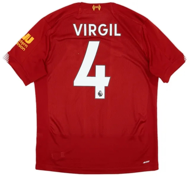NewBalance 2019-20 Liverpool Home Shirt Virgil #4 - 8/10 - (S)