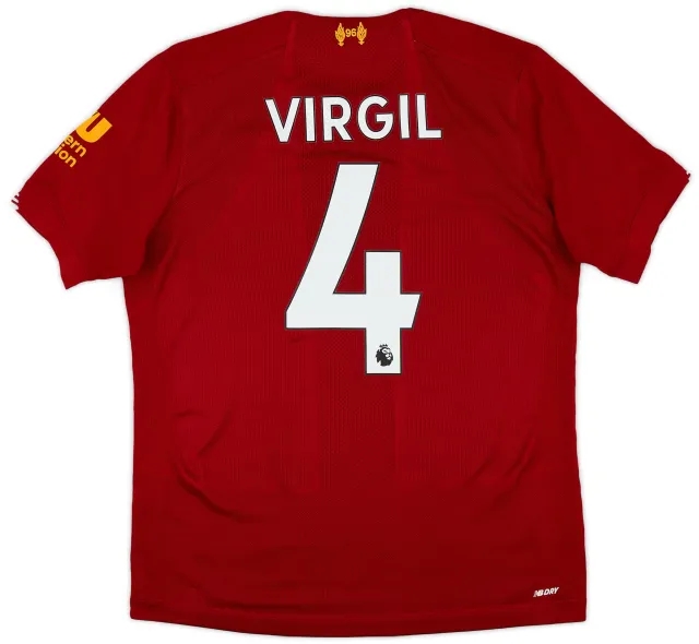 NewBalance 2019-20 Liverpool Home Shirt Virgil #4 - 8/10 - (S)