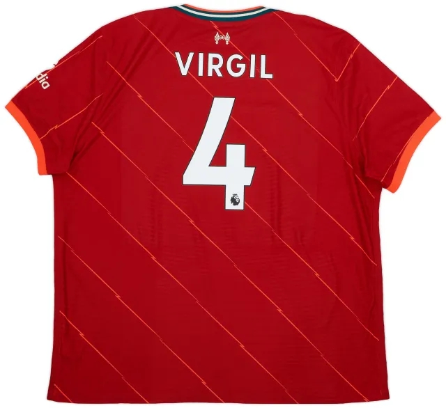 Nike 2021-22 Liverpool Authentic Home Shirt Virgil #4 - 8/10 - (3XL)