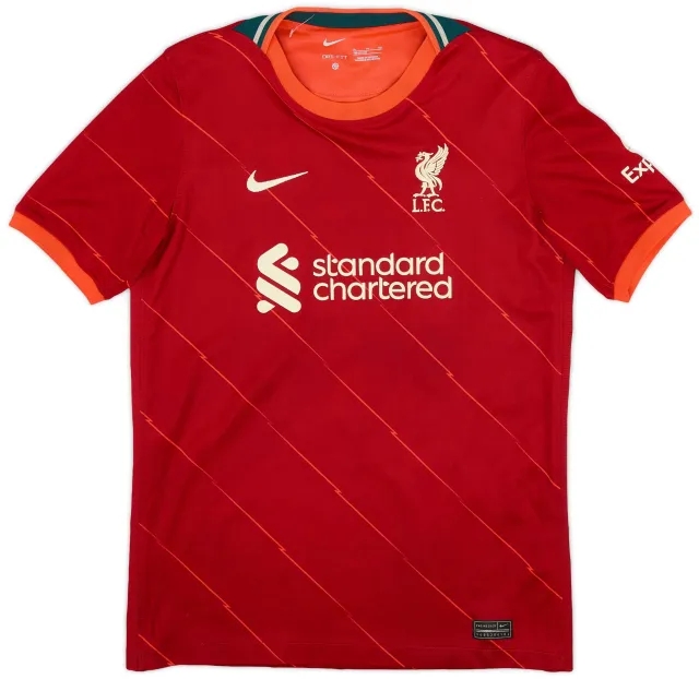 Nike 2021-22 Liverpool Home Shirt - 5/10 - (XL.Boys)