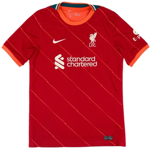 Nike 2021-22 Liverpool Home Shirt - 7/10 - (XL.Boys)
