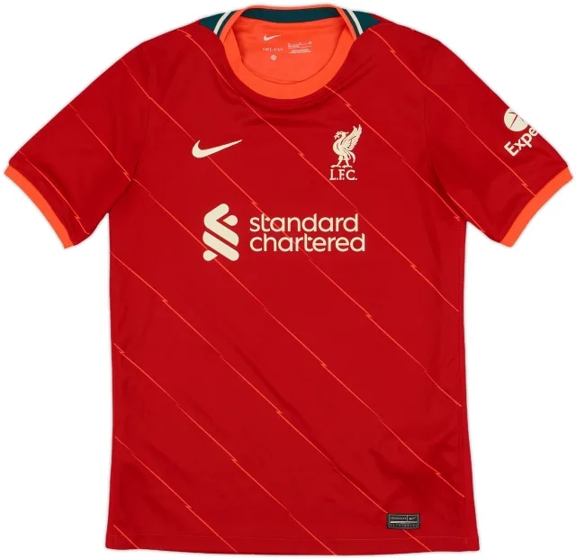 Nike 2021-22 Liverpool Home Shirt Henderson #14 - 8/10 - (XL.Boys)