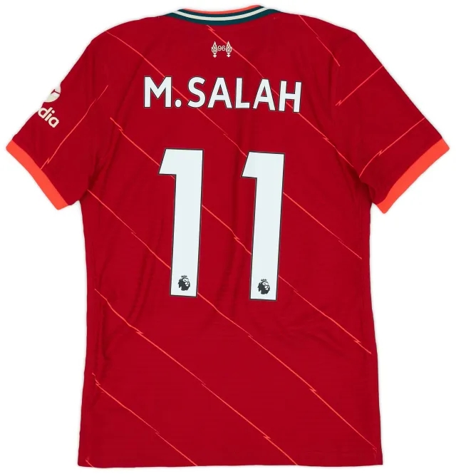 Nike 2021-22 Liverpool Authentic Home Shirt Salah #11 - 8/10 - (S)