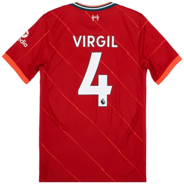 Nike 2021-22 Liverpool Home Shirt Virgil #4 - 8/10 - (S)