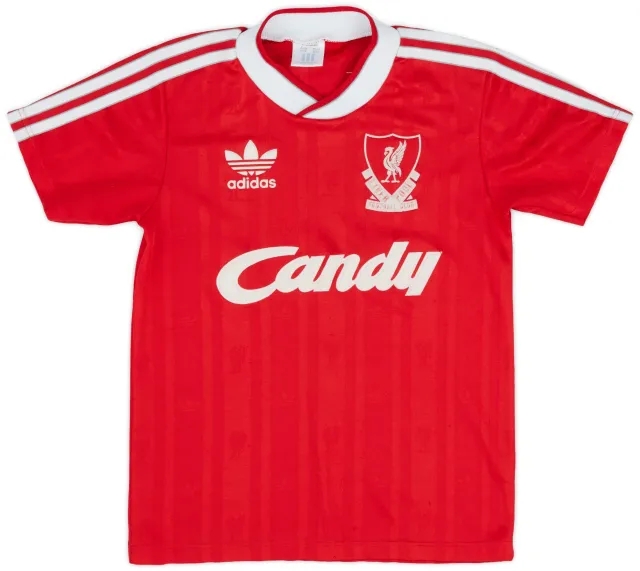 adidas 1988-89 Liverpool Home Shirt - 7/10 - (L.Boys)