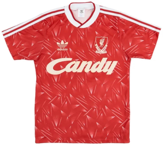 adidas 1989-91 Liverpool Home Shirt - 8/10 - (L.Boys)