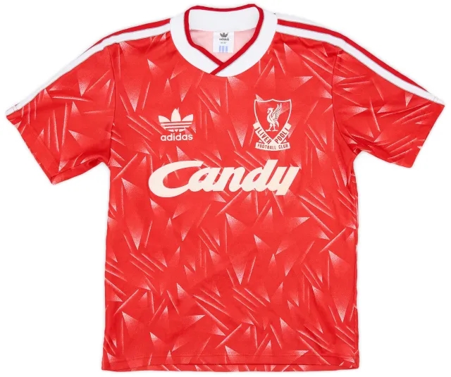 adidas 1989-91 Liverpool Home Shirt - 9/10 - (L.Boys)