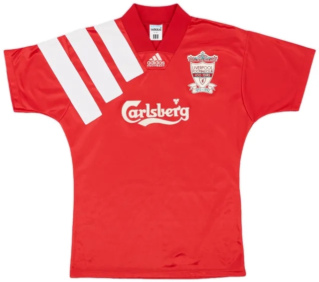 adidas 1992-93 Liverpool Centenary Home Shirt - 9/10 - (S)