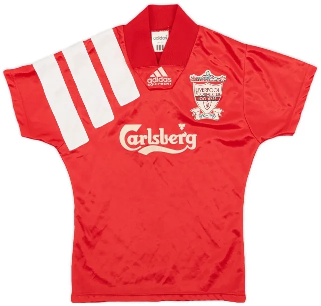 adidas 1992-93 Liverpool Centenary Home Shirt - 8/10 - (S.Boys)