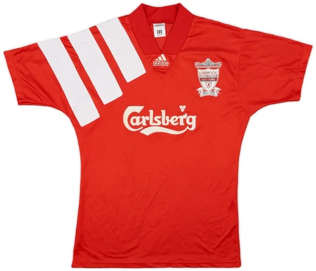 adidas 1992-93 Liverpool Centenary Home Shirt - 7/10 - (M)