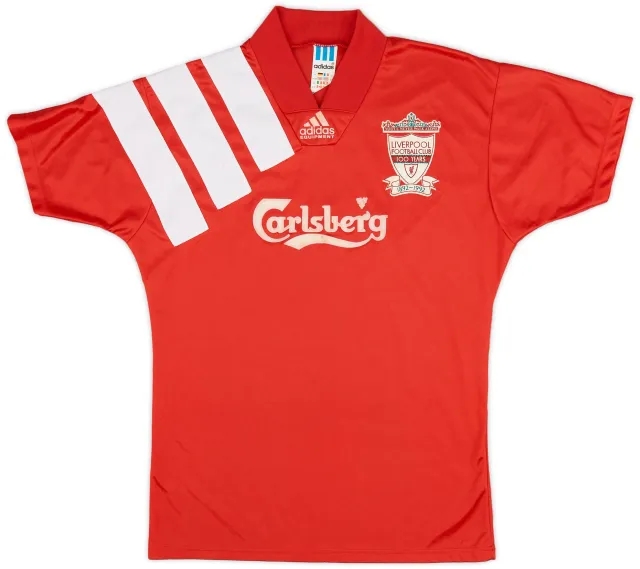 adidas 1992-93 Liverpool Centenary Home Shirt - 7/10 - (S)