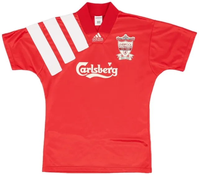 adidas 1992-93 Liverpool Centenary Home Shirt - 7/10 - (S)